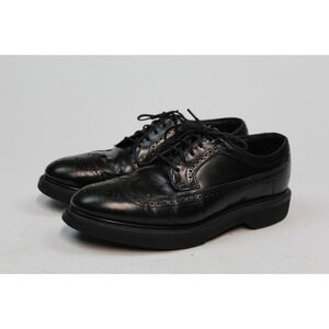 HANOVER Master Flex wingtip shoes in Black Leather Man Made In U.S.A Men's 8D/B